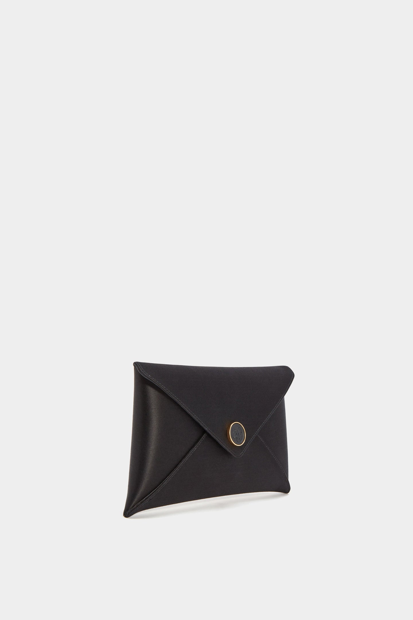 Altuzarra_'Medallion' Envelope Clutch Satin_Black