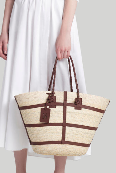 Altuzarra_'Watermill' Bag Large-Natural/Tawny