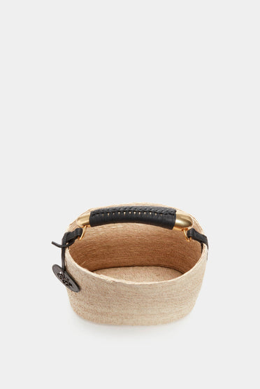 Altuzarra_'Watermill' Bag Metal Handle_Natural/Black