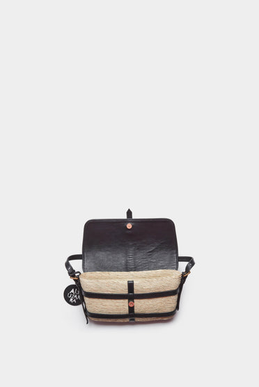 Altuzarra_'Watermill' Shoulder Leather Flap_Natural/Black
