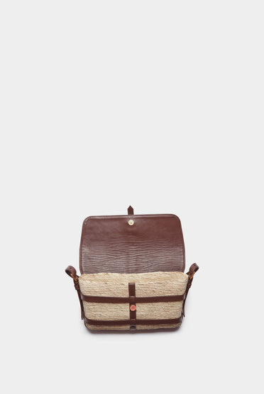Altuzarra_'Watermill' Shoulder Leather Flap_Natural/Praline
