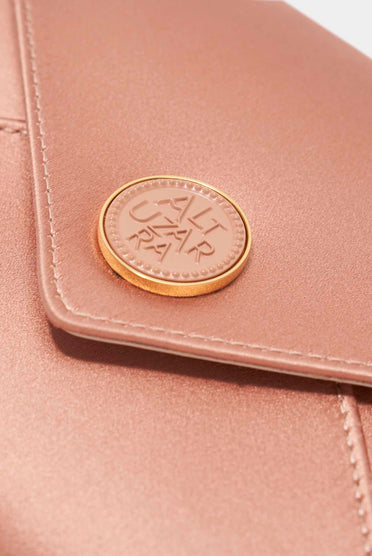 Altuzarra_'Medallion' Envelope Clutch Satin_Apple Blossom