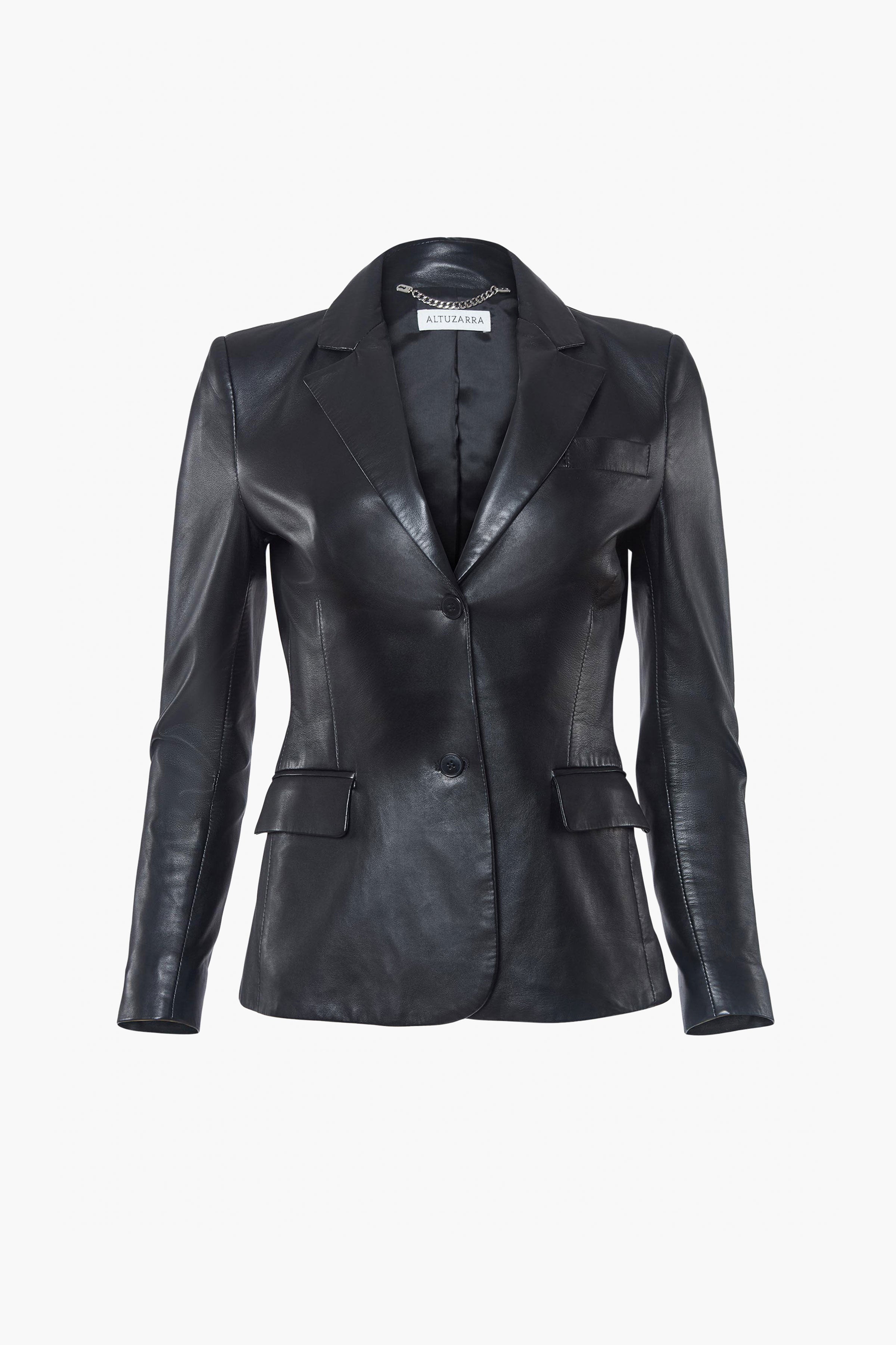 Altuzarra Fenice Jacket in Black Leather