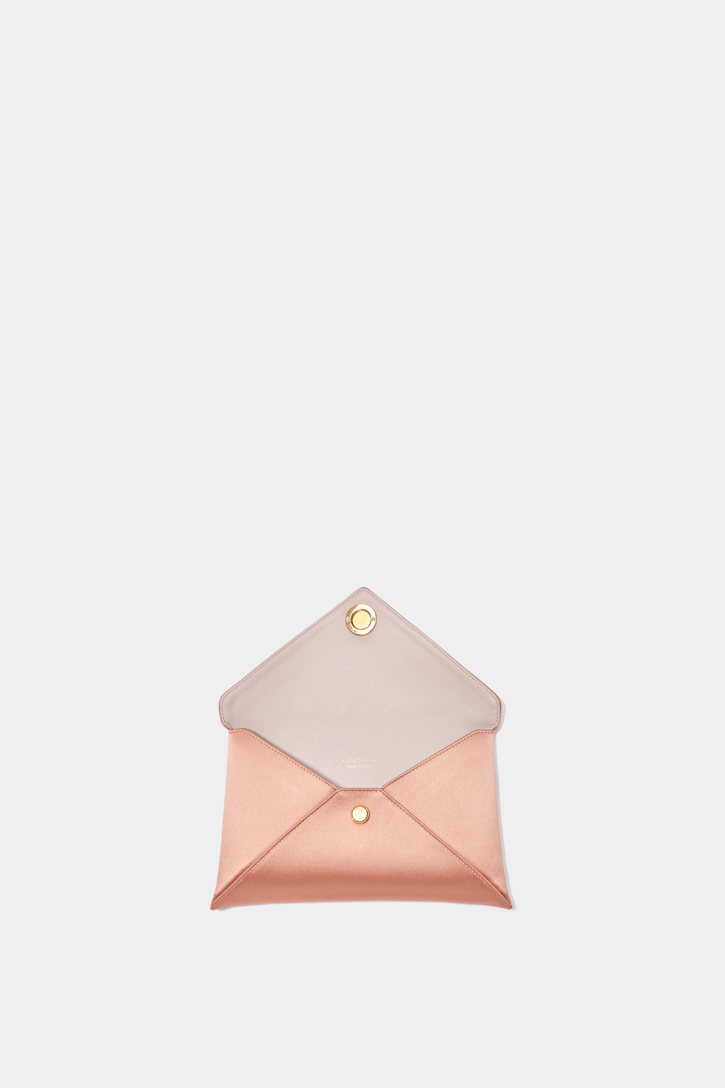 'Medallion' Envelope Clutch Satin Apple Blossom