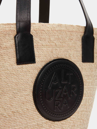 Altuzarra_'Medallion' Watermill Bag Large_Natural/Black