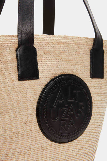 Altuzarra_'Medallion' Watermill Bag Large_Natural/Black