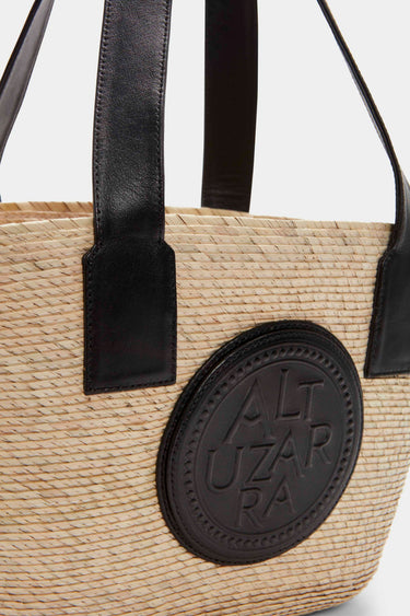 Altuzarra_'Medallion' Watermill Bag Small_Natural/Black
