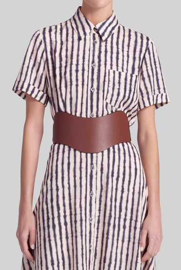 Altuzarra_'Reversible' Corset Belt_Black/Woody
