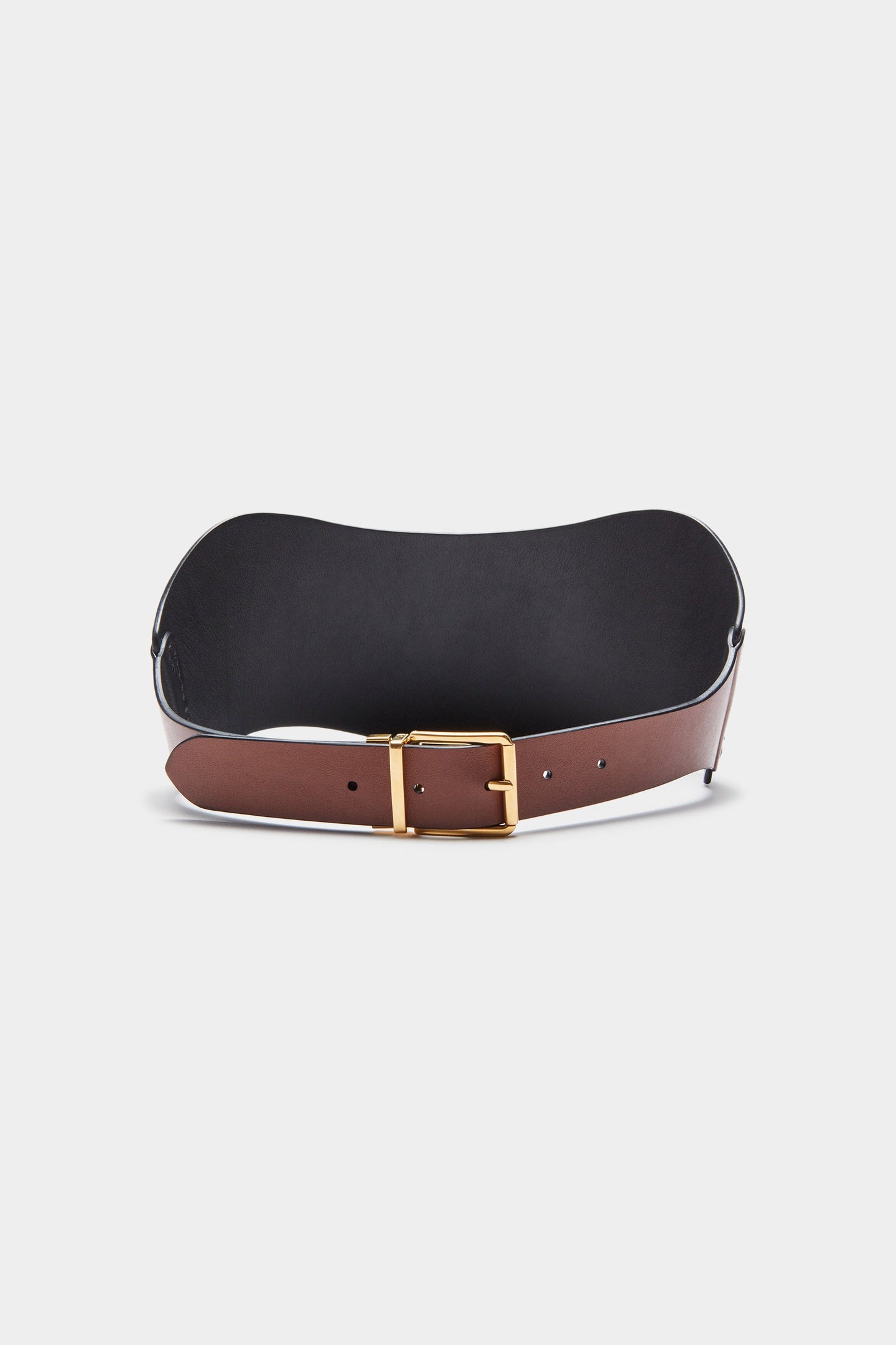 Altuzarra_'Reversible' Corset Belt_Black/Woody