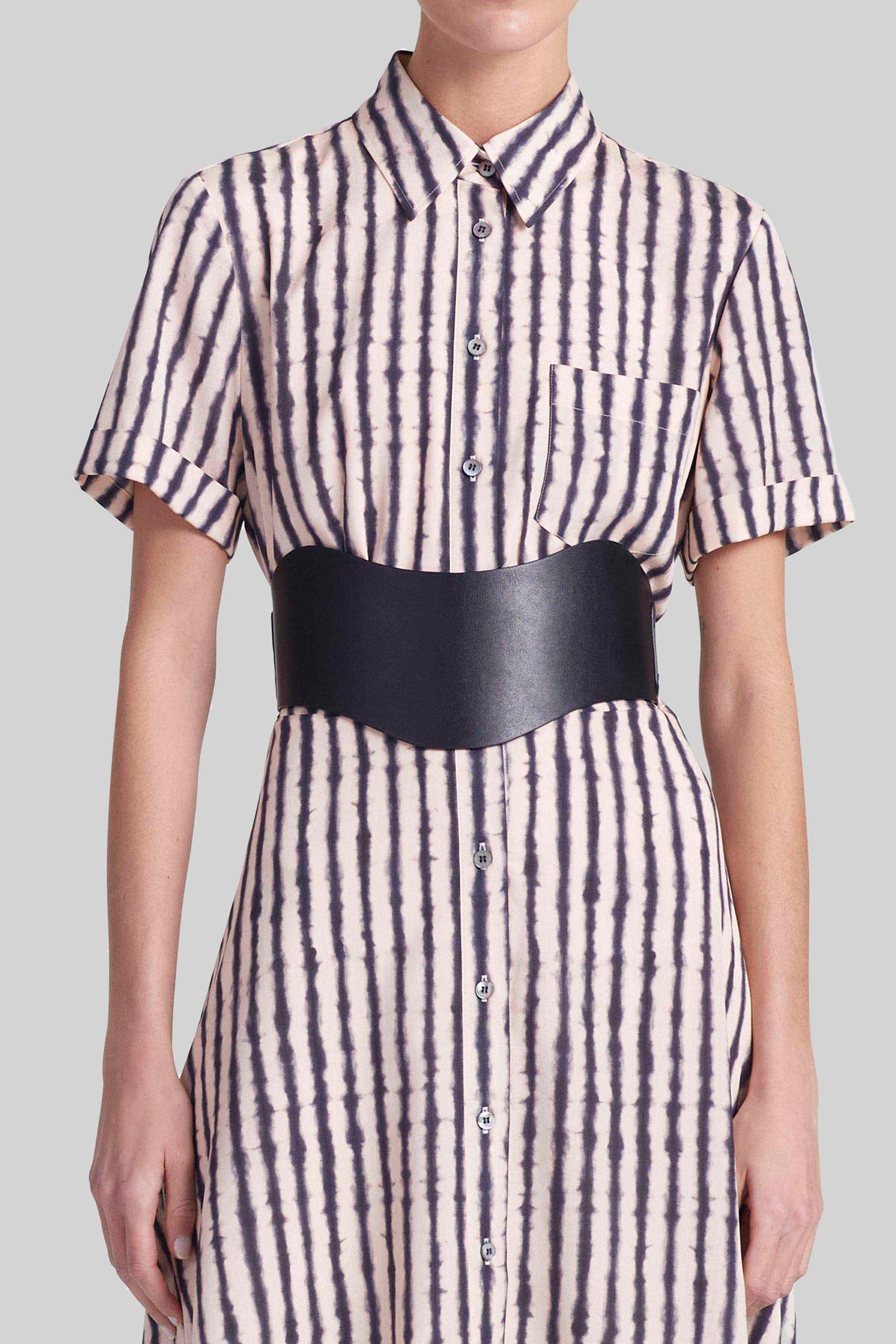 Altuzarra_'Reversible' Corset Belt_Black/Woody