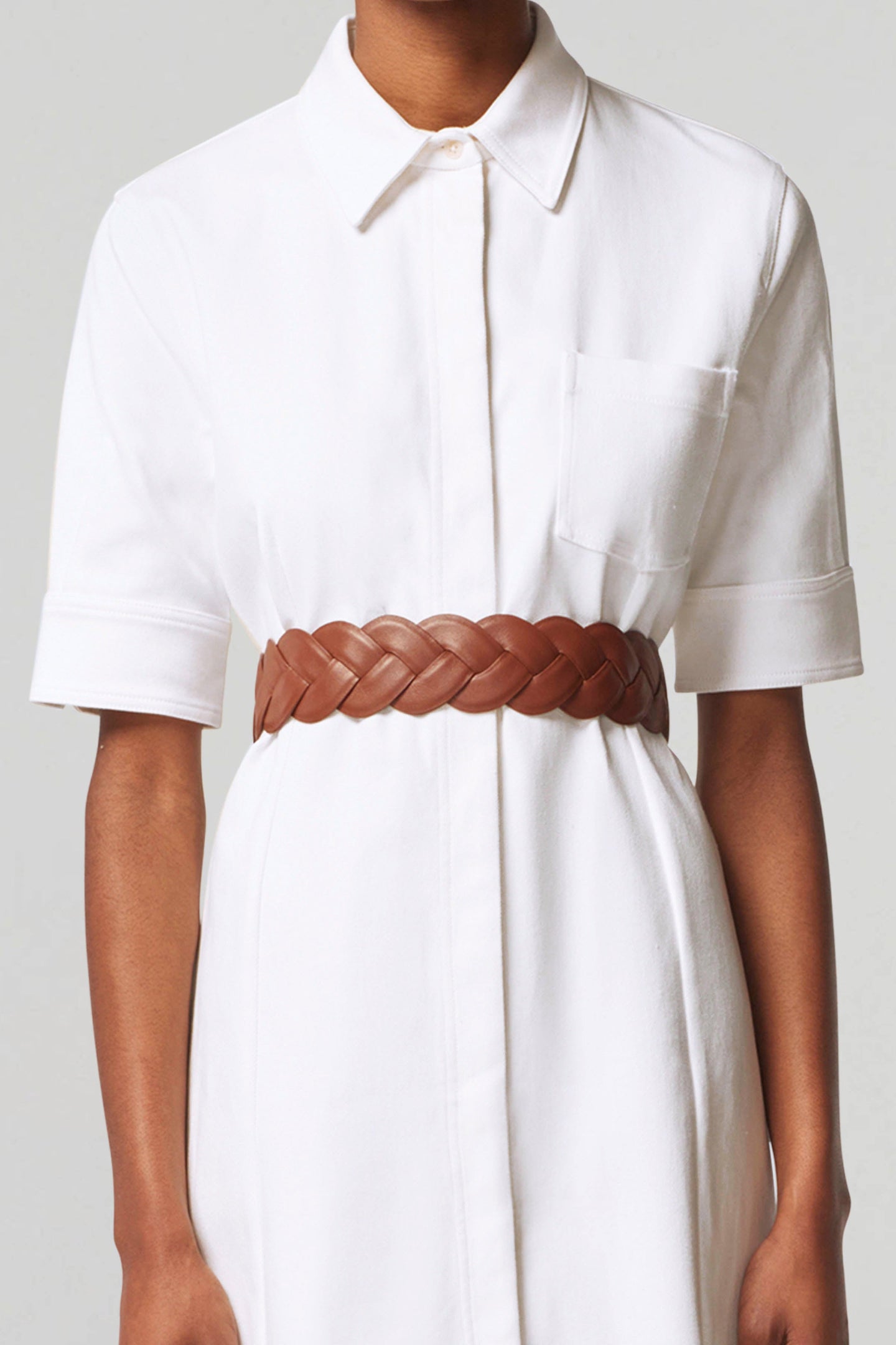 Altuzarra_'Skinny' Braid Belt-Cognac