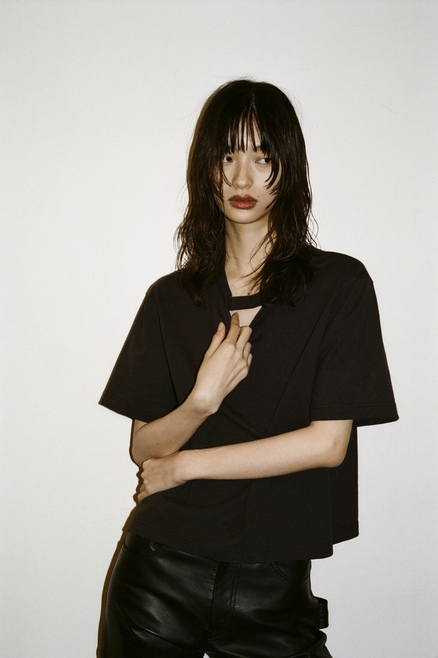 Altuzarra_Slit Crop T-Shirt-Black