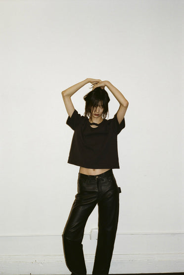 Altuzarra_Slit Crop T-Shirt-Black