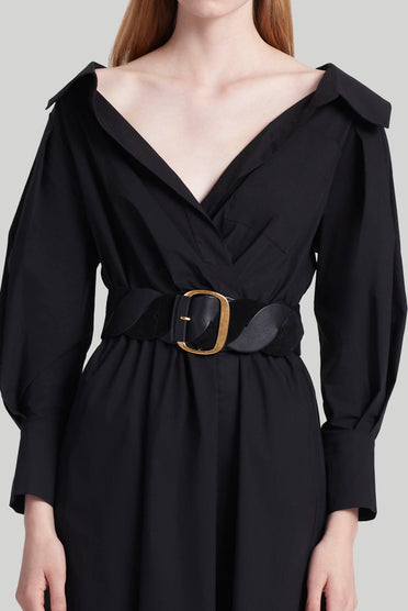 Altuzarra_'Twist' Braid Belt-Black