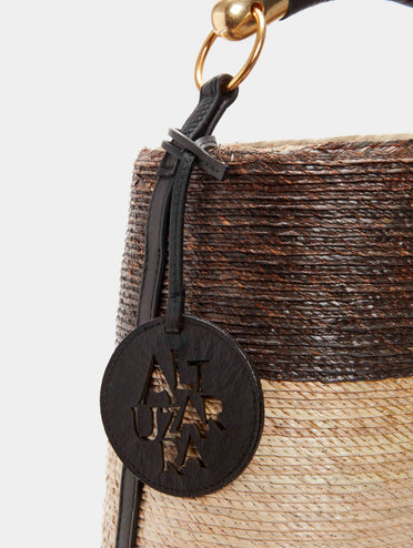 Altuzarra_'Watermill' Bag Metal Handle_Black/Brown Shibori