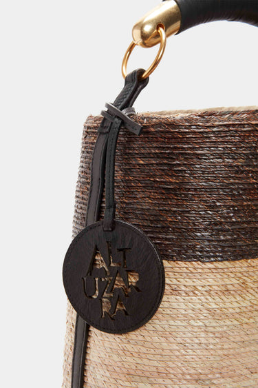 Altuzarra_'Watermill' Bag Metal Handle_Black/Brown Shibori