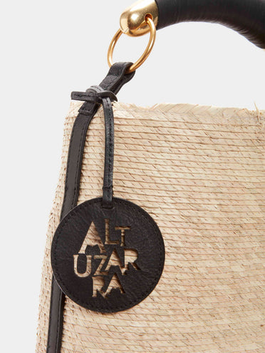 Altuzarra_'Watermill' Bag Metal Handle_Natural/Black