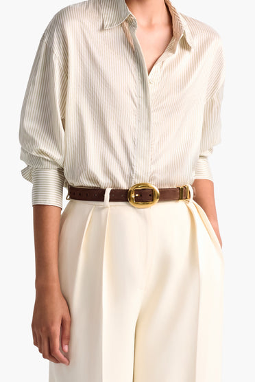 Vintage Brass Buckle Belt