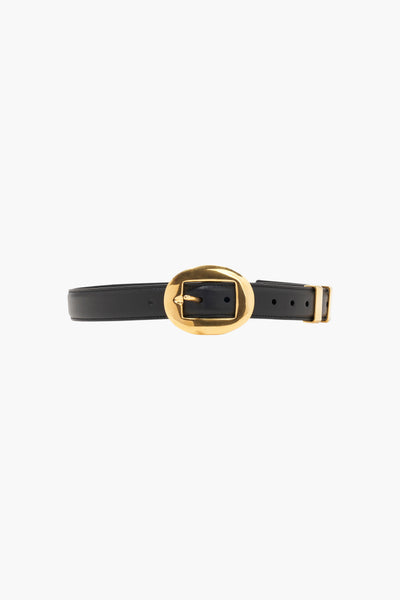 Altuzarra Vintage Brass Buckle Belt in Black display picture 2
