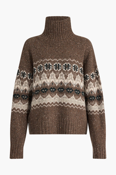 トップス U Neck Popover fair isle sweater knit U Neck Popover fair isle sweater knit