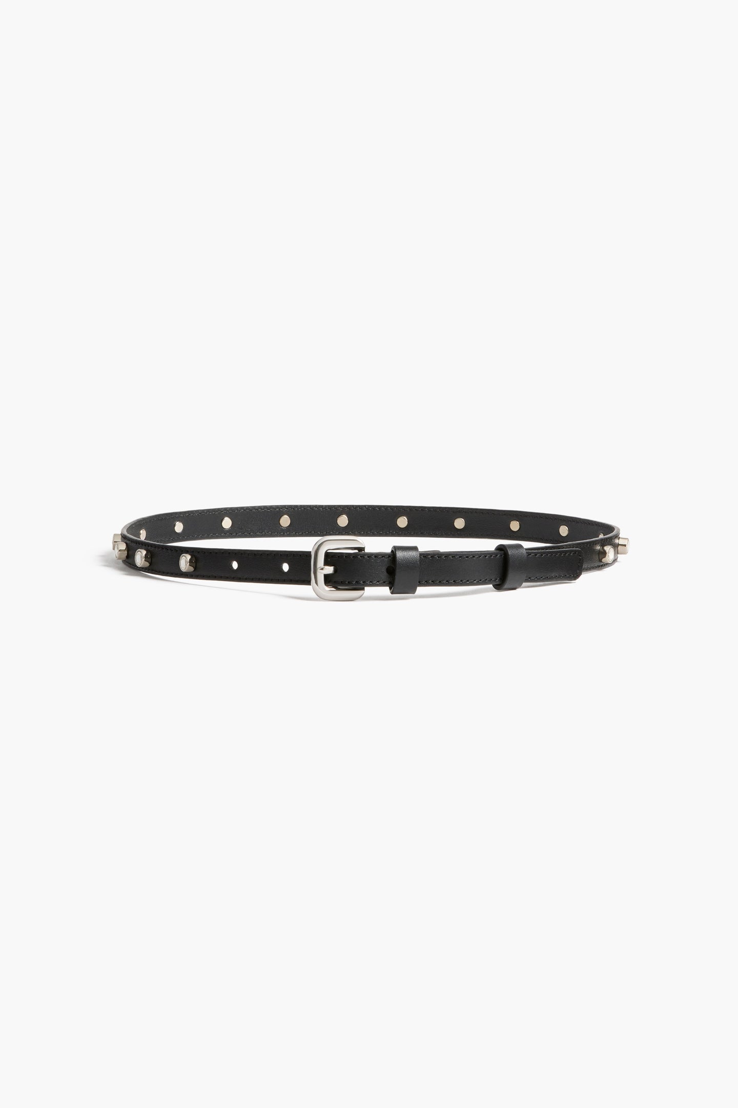 Skinny Belt With Studs Buckle Belt