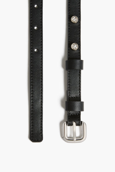 Skinny Belt With Studs Buckle Belt