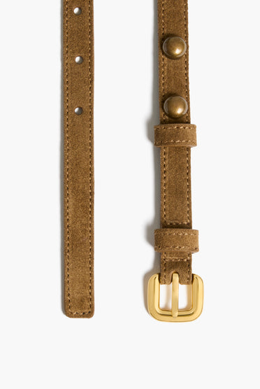 Skinny Belt With Studs Buckle Belt