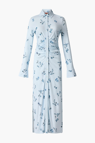 Altuzarra Women's Claudia Gathered Waist Dress - Blue - Size 2 US/34 FR - Danube Shibori Flower Altuzarra Women's Claudia Gathered Waist Dress - Blue - Size 2 US/34 FR - Danube Shibori Flower