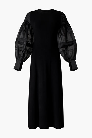 Altuzarra Carino Balloon Sleeve Silk Dress - Black Altuzarra Carino Balloon Sleeve Silk Dress - Black