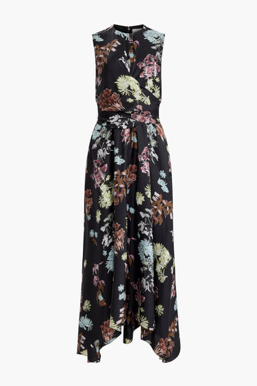black dress with flowers Altuzarra Penny Floral Maxi Dress