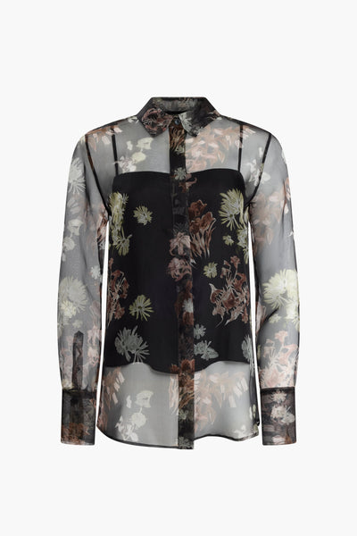 Chika Top in Black Flowers – Altuzarra