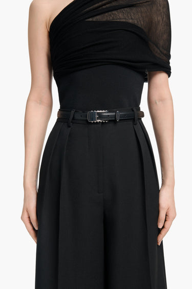 Elongated Studded Buckle Belt