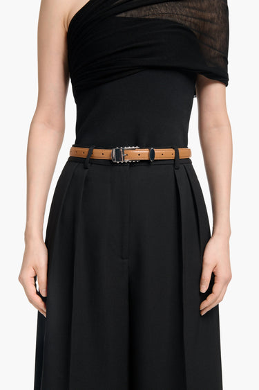 Elongated Studded Buckle Belt