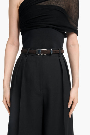 Elongated Studded Buckle Belt
