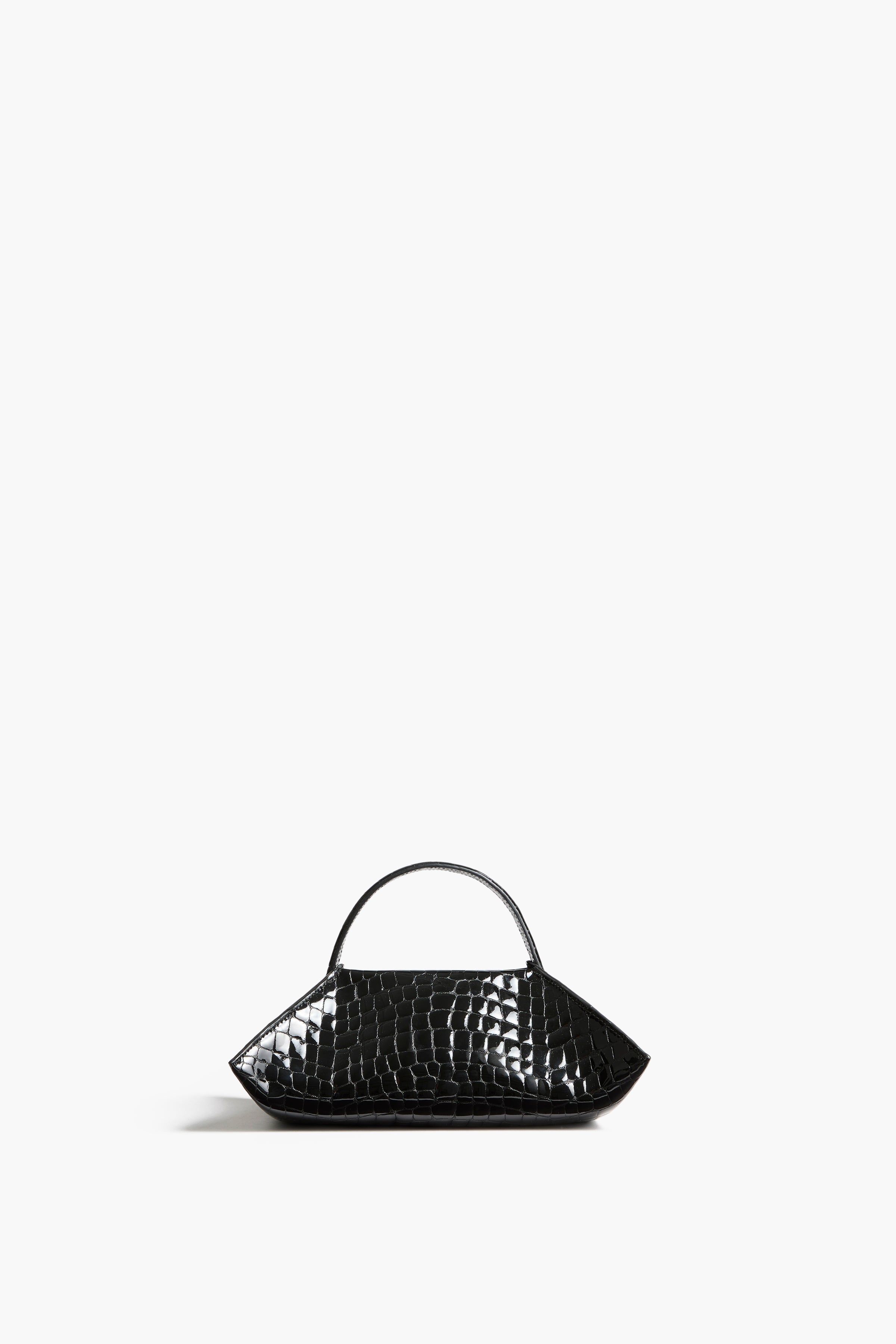 Origami Baguette in Black Patent Croc – Altuzarra