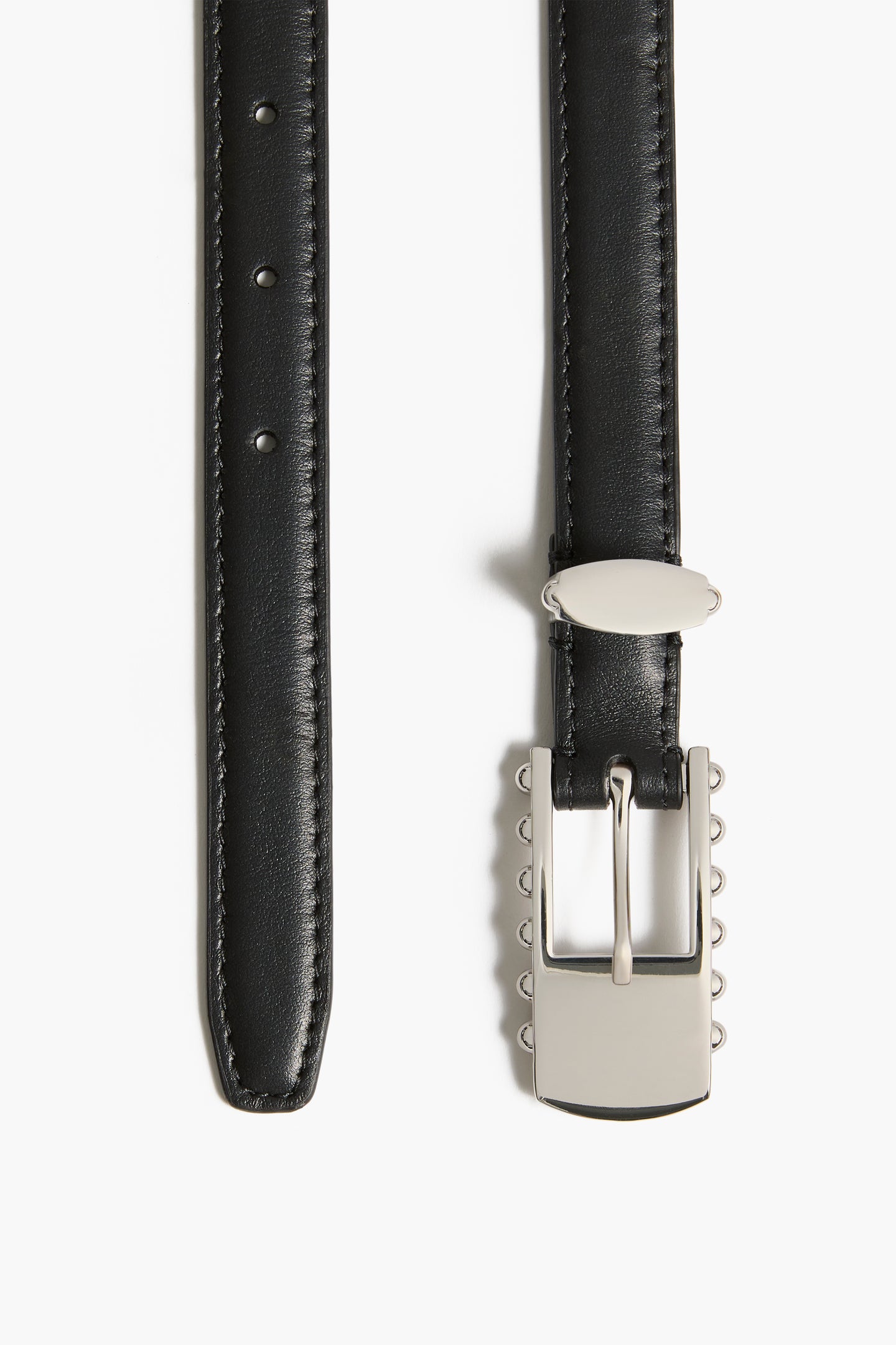 Elongated Studded Buckle Belt