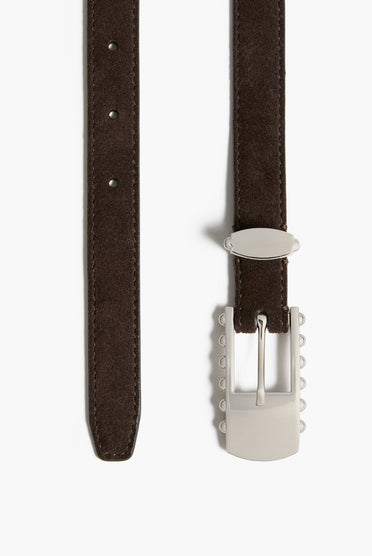 Elongated Studded Buckle Belt