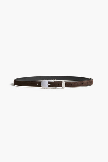 Elongated Studded Buckle Belt